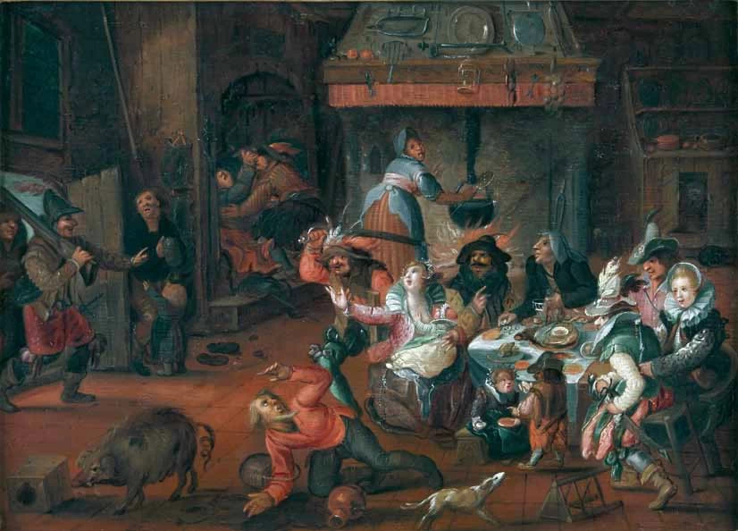 Scena da taverna con soldati